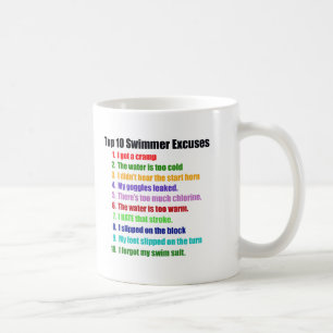 Överträffa tio simmareursäkter kaffemugg