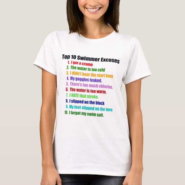 Överträffa tio simmareursäkter tee shirt (Framsida)