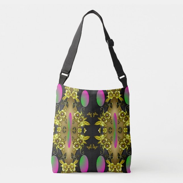 Övertryckt crossbody-väska – Djärv och färgrik dig Axelväska (Framsida)