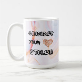 ÖVERVÄGA DIN HJÄRTA STOLEN Valentindagskaffe Kaffemugg