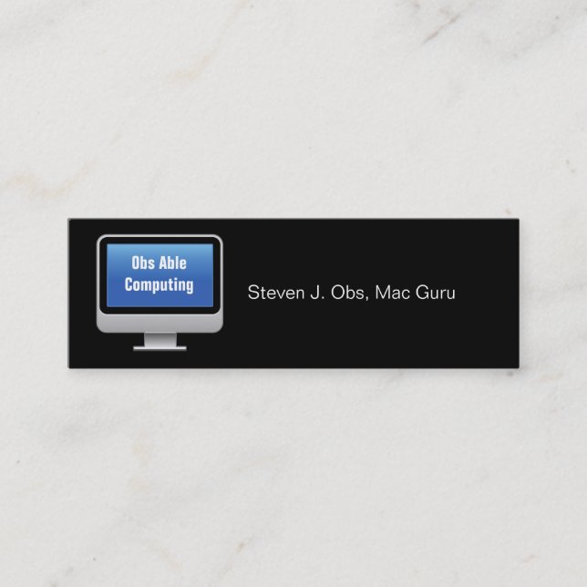 Övervaka det beräknande kortet mini visitkort (Framsida)