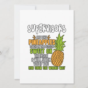 Övervakare är som ananas. julkort