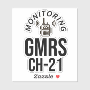 Övervakning av GMRS-kanal 21 Klistermärken
