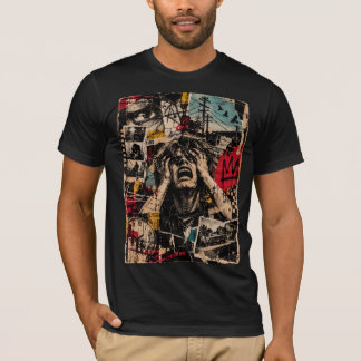 Överväldigad Grunge Collage Alternativ Konst T-Shi T Shirt