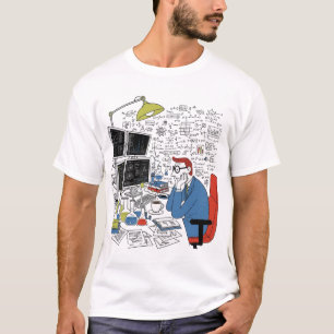 Överväldigad Scientist Bored Office T-shirt