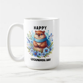 Övervärderad? Vattenfärgshälsa Groundhog Day Kaffemugg