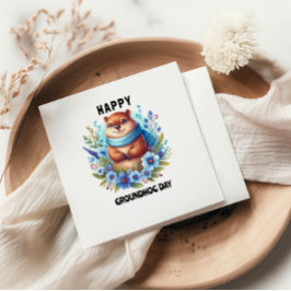 Övervärderad? Vattenfärgshälsa Groundhog Day Pappersservett