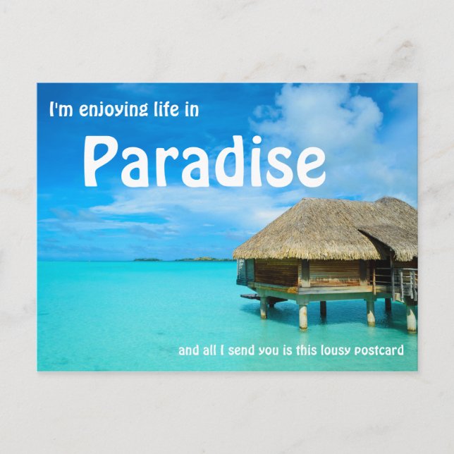 Övervattensbungalong-vykort Vykort (Framsida)