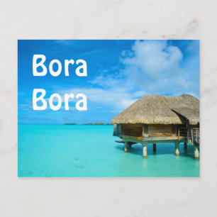 Övervattensbungalow på Bora Bora-vykort Vykort