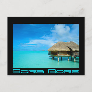 Övervattensbungalow på Bora Bora-vykort Vykort