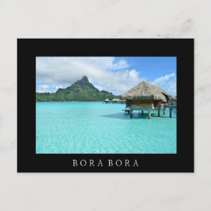 Övervattensort på Bora Bora Black gräns-kortet Vykort