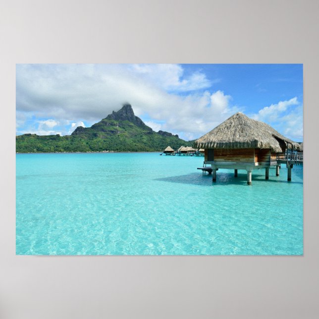 Övervattensort på Bora Bora poster (Framsidan)