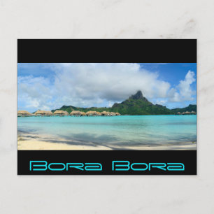 Övervattensort på Bora Boras svarta panoramakort Vykort