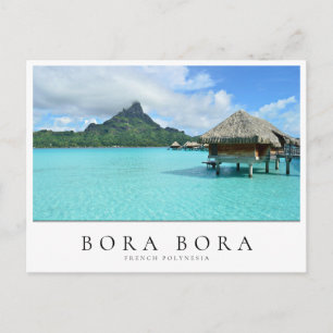 Övervattensresort i Bora Bora, Franska Polynesien Vykort