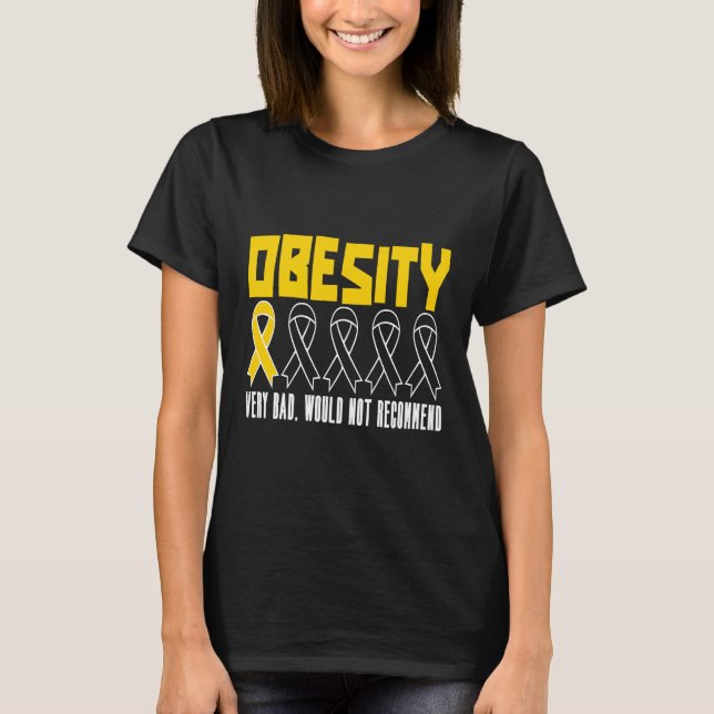 Övervikt Tjock Obese Knubbig Obesity Awareness T Shirt (Framsida)