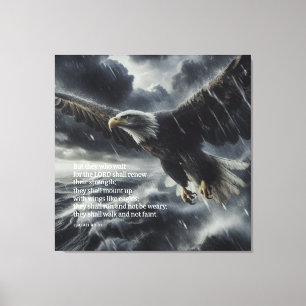 Övervinna Stormen Isaiah 40:31 Canvastryck