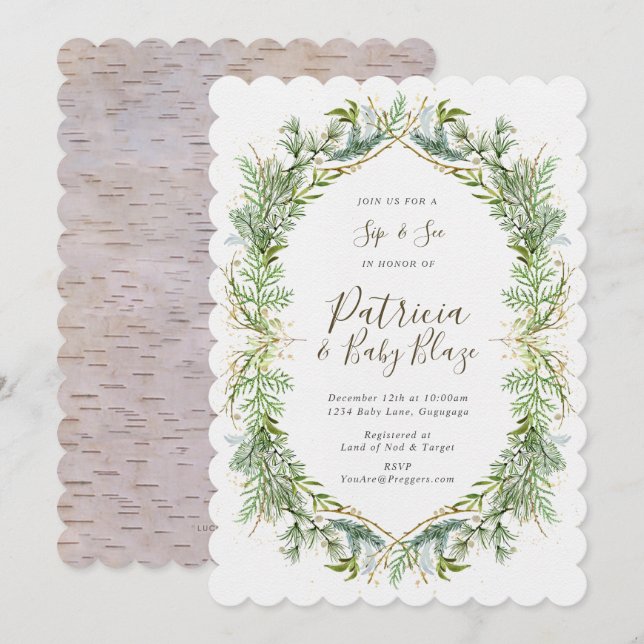 Övervintra grönskasmutten och se inbjudan (Fram/baksida)