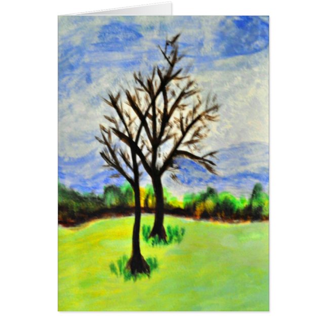 Övervintra pecannötträd i Georgia Hälsningskort (Framsidan)