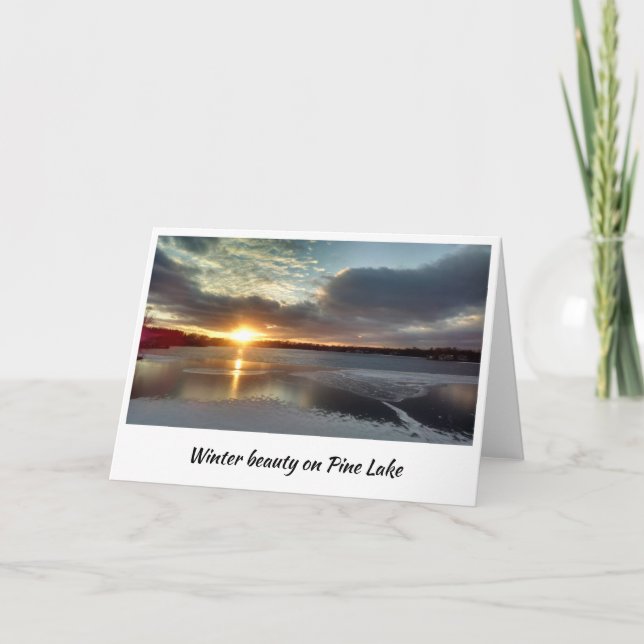 Övervintra skönhet på gräs sjön, som sjön fryser kort (Framsida)