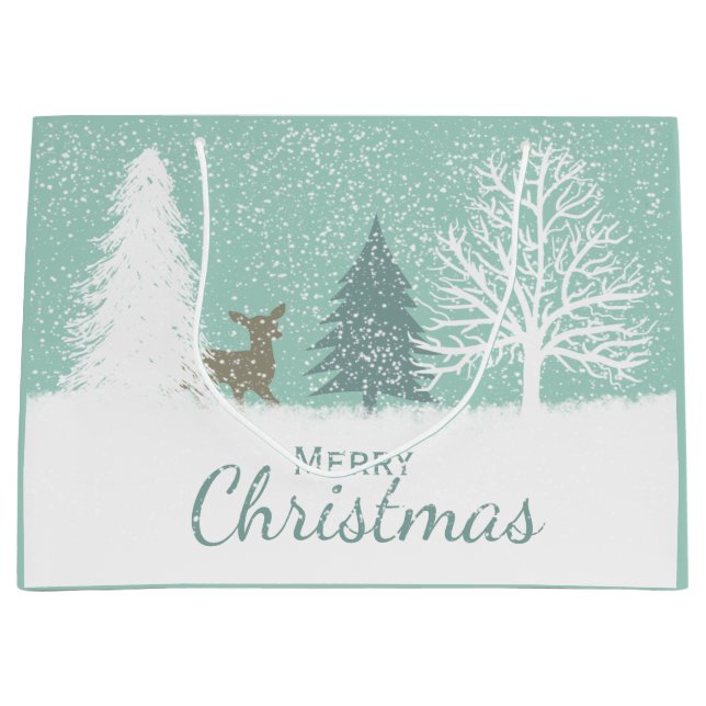 Övervintra underlandhjort, jul för snögrästräd (Framsidan)