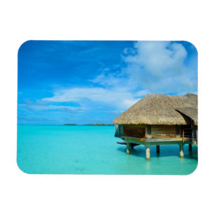Overwater bungalow på Bora Bora den rektangulära Magnet