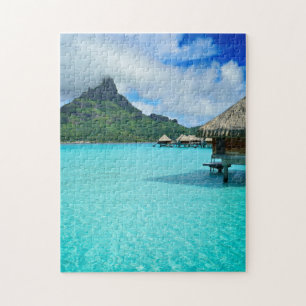 Overwater bungalower i Bora Bora det vertikala Pussel