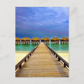 Overwater bungalows at Sheraton Maldives Vykort
