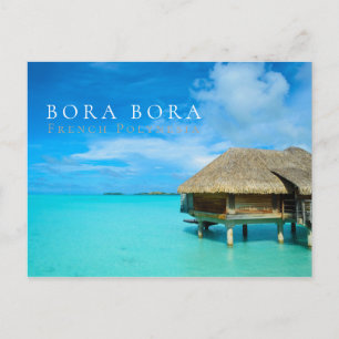 Overwater bungalowsemesterort på Bora Bora Vykort