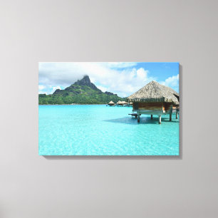 Overwater semesterort på Bora Bora Canvastryck