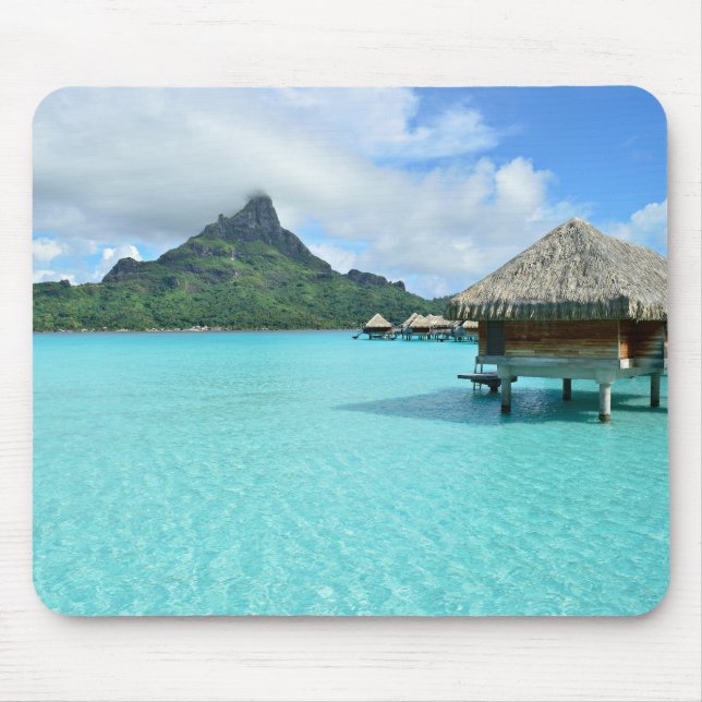 Overwater semesterort på Bora Bora mousepad Musmatta (Framsidan)
