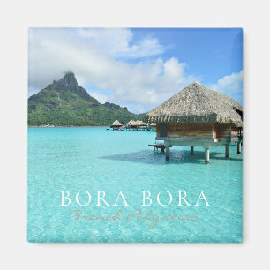 Overwater semesterort på Bora Bora. Polynesia Magnet