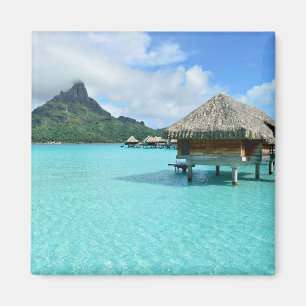 Overwater semesterort på den Bora Bora magneten Magnet