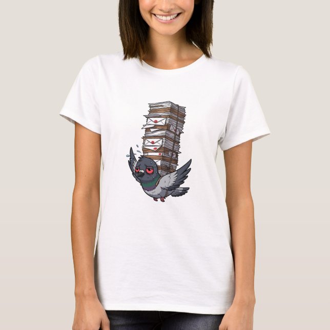 Overworked Messenger T Shirt (Framsida)