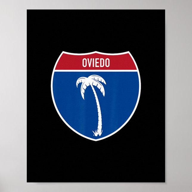 Oviedo Florida Fl Interstate Highway Semesterprese Poster (Framsidan)