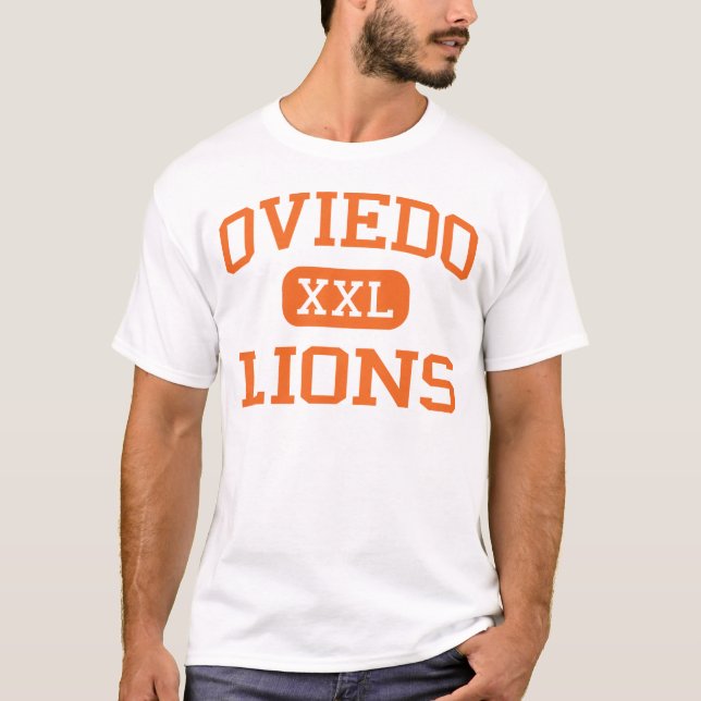 Oviedo - lejon - högstadium - Oviedo Florida Tee (Framsida)