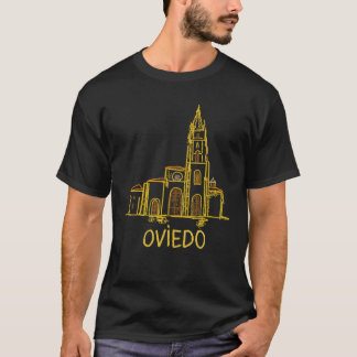 Oviedo Spain Unique Hand plockade Art Gift Manar W T Shirt