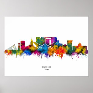 Oviedo Spanien Panorama Poster