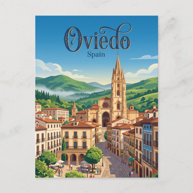 Oviedo Spanien Vykort (Framsida)