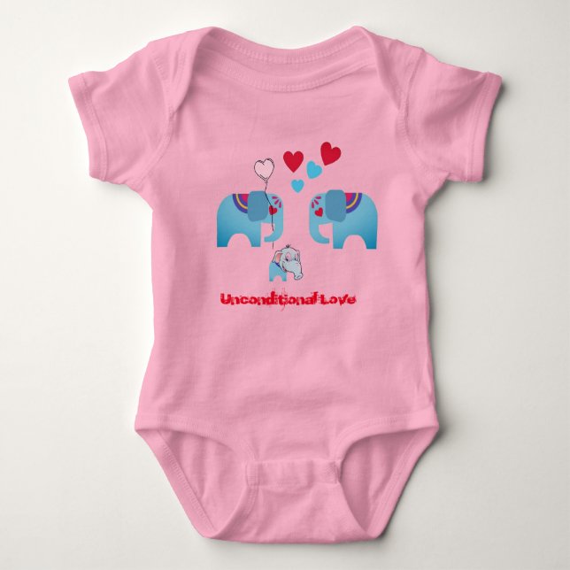 Ovillkorlig bokostdräkt Kärlek Baby T Shirt (Framsida)