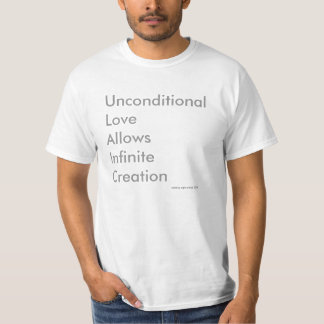 Ovillkorlig kärlek låter den oändliga skapelsen tee shirt