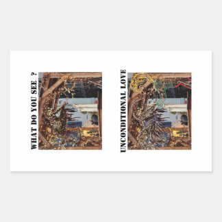 Ovillkorlig Kärlek Rektangulärt Klistermärke