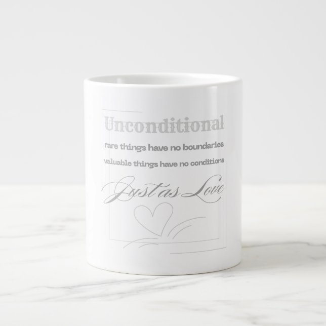 Ovillkorslös kärlekskvot  jumbo mugg (Framsidan)