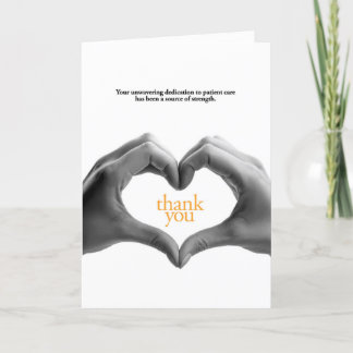 Ovimlad hängivenhet för patientvård tack kort