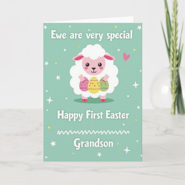 Ovine Star Pattern Holiday Card Kort (Framsida)