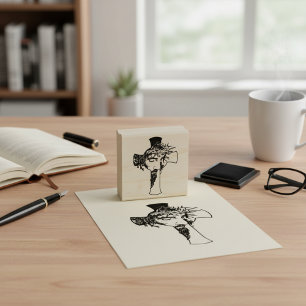 Ovinkla föreställningar - Jesus och Kor Wood Art Stämpel