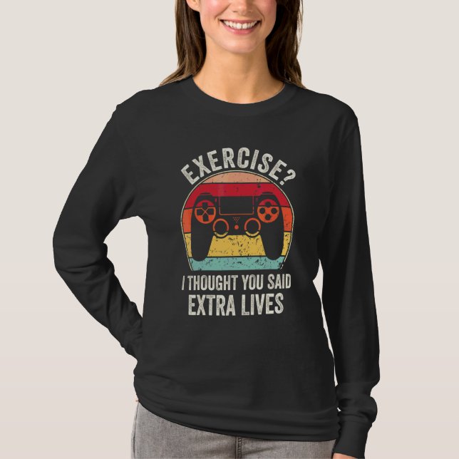 Övning jag trodde du sa extra liv t shirt (Framsida)