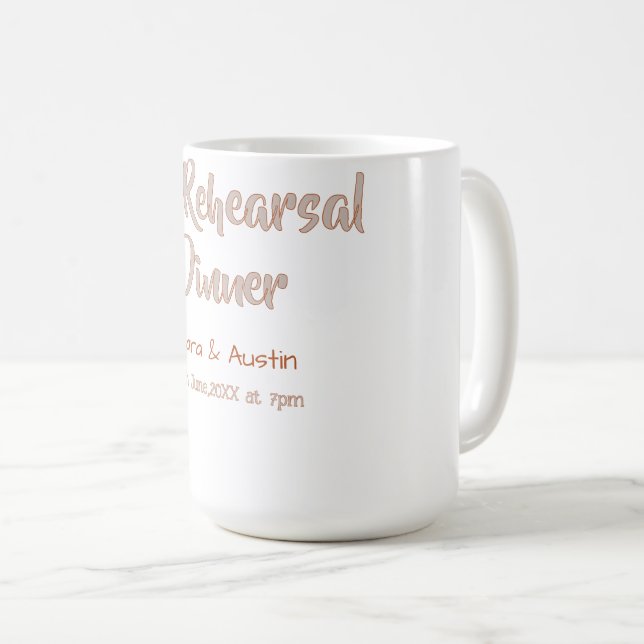 Övningsmiddag kvällen före enkel minimal m kaffemugg (Framsida höger)
