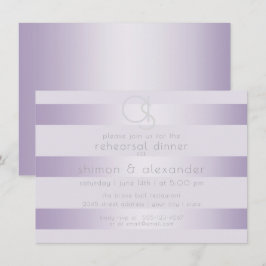 Övningsmiddag | Lilac Shimmer Rand Monogram Inbjudningar