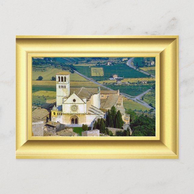 Övre basilika, Assisi, Italien St Francis Vykort (Framsida)