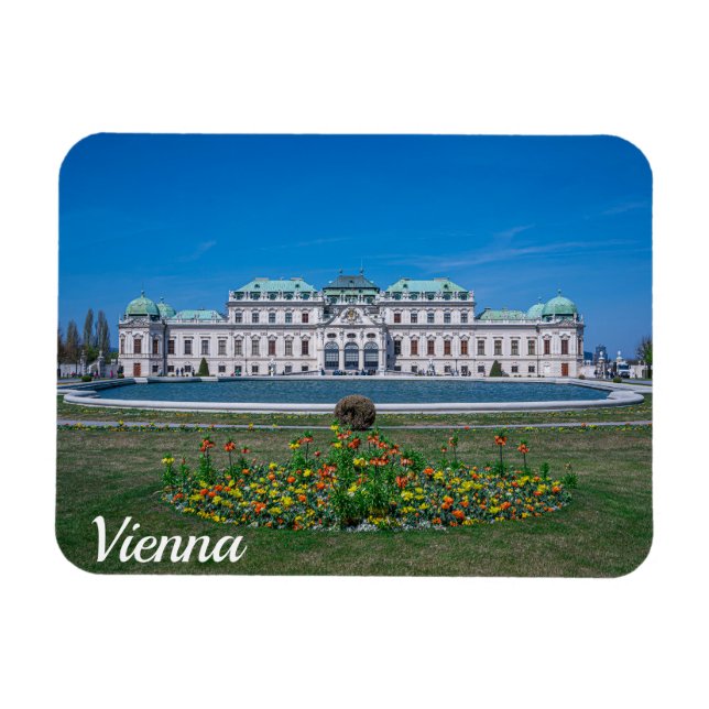 Övre Belvedere palace i Wien, Österrike Magnet (Horisontell)
